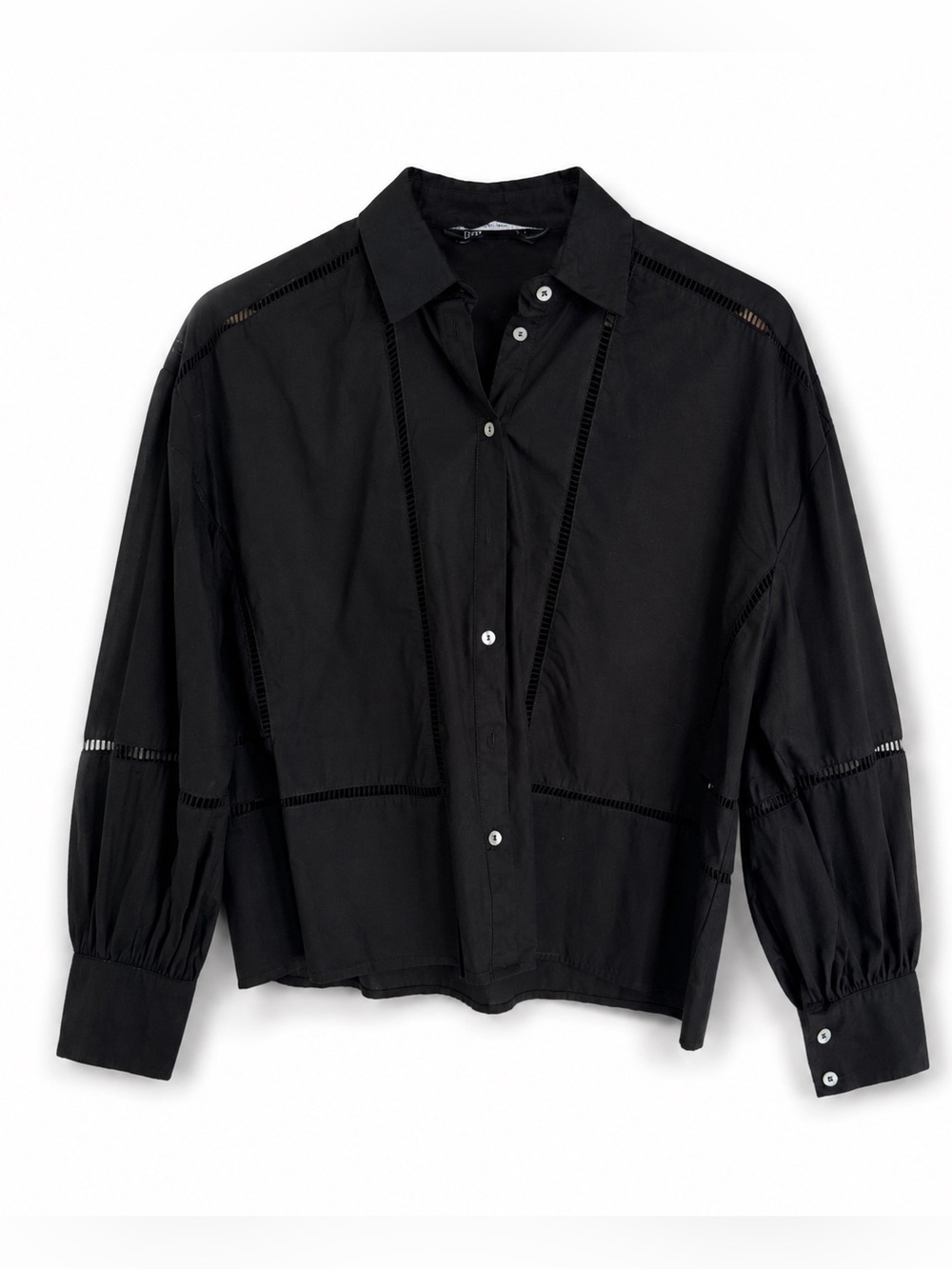 Zara Black Button-Up Blouse